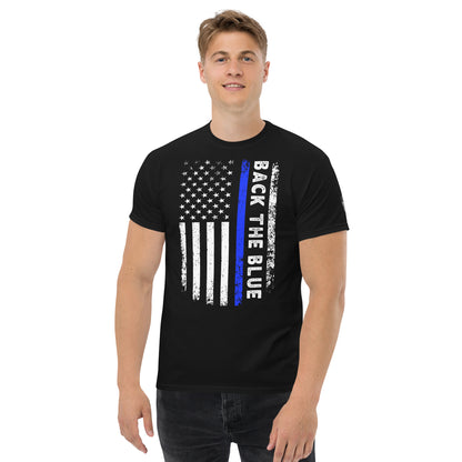 Back the Blue American Flag T-Shirt