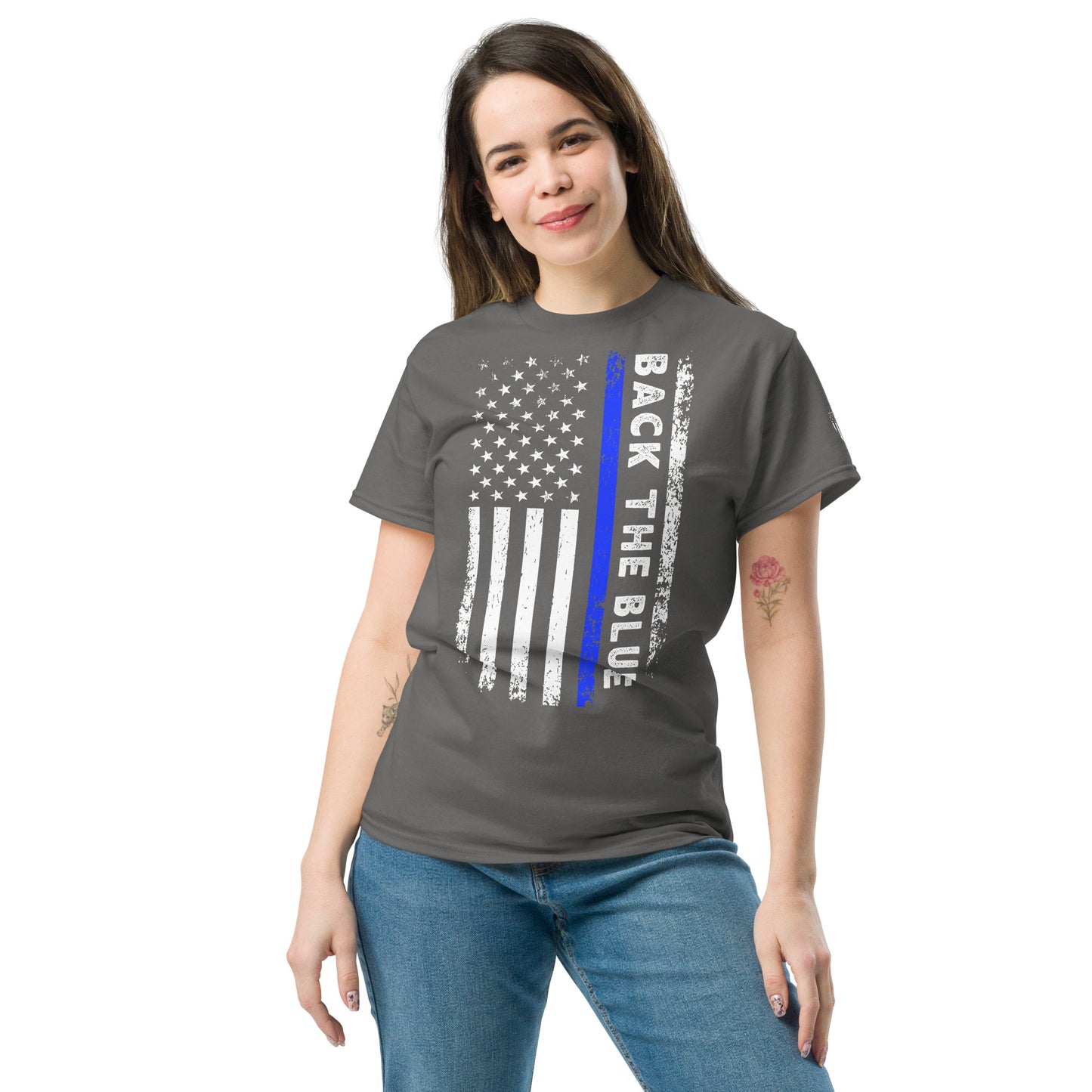 Back the Blue American Flag T-Shirt