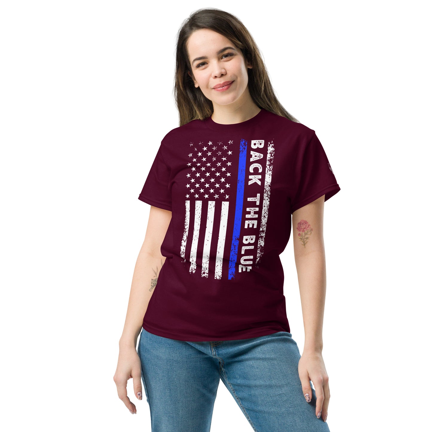 Back the Blue American Flag T-Shirt