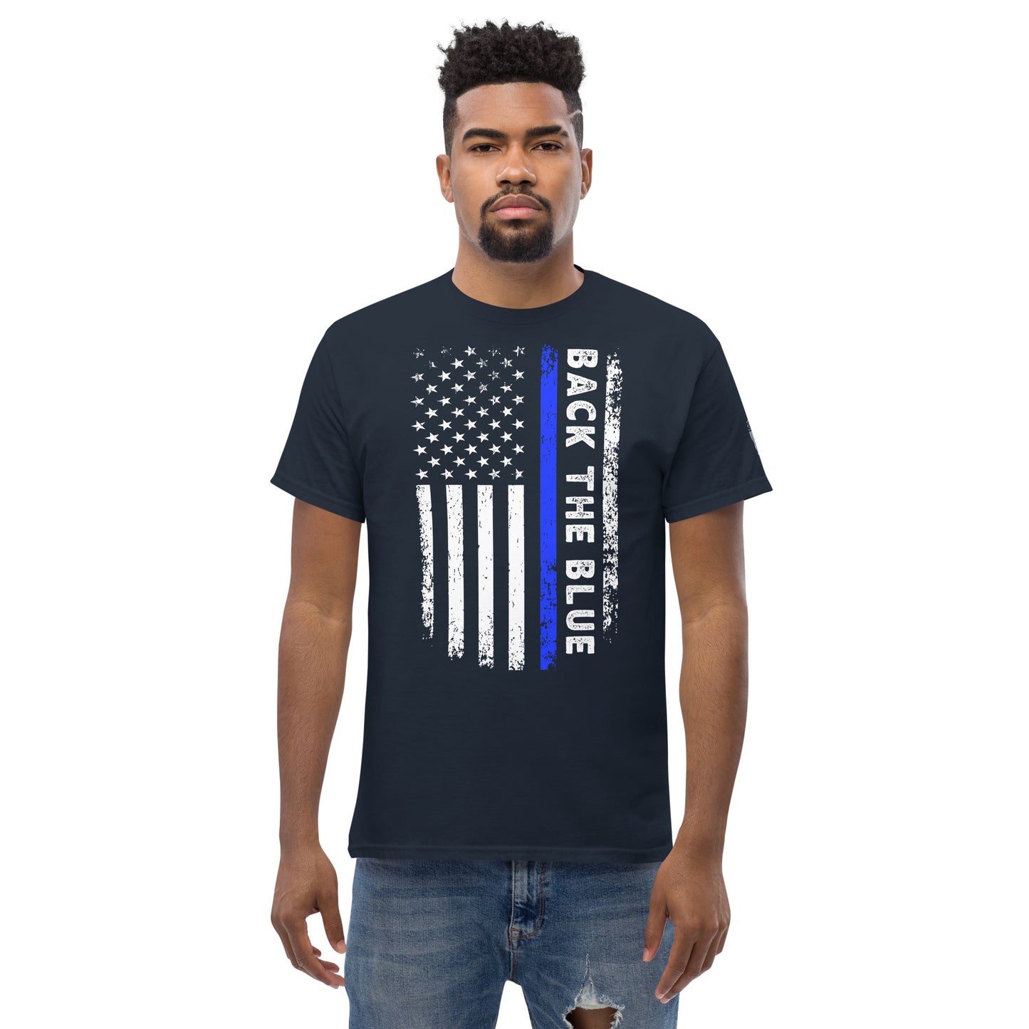 Back the Blue American Flag T-Shirt