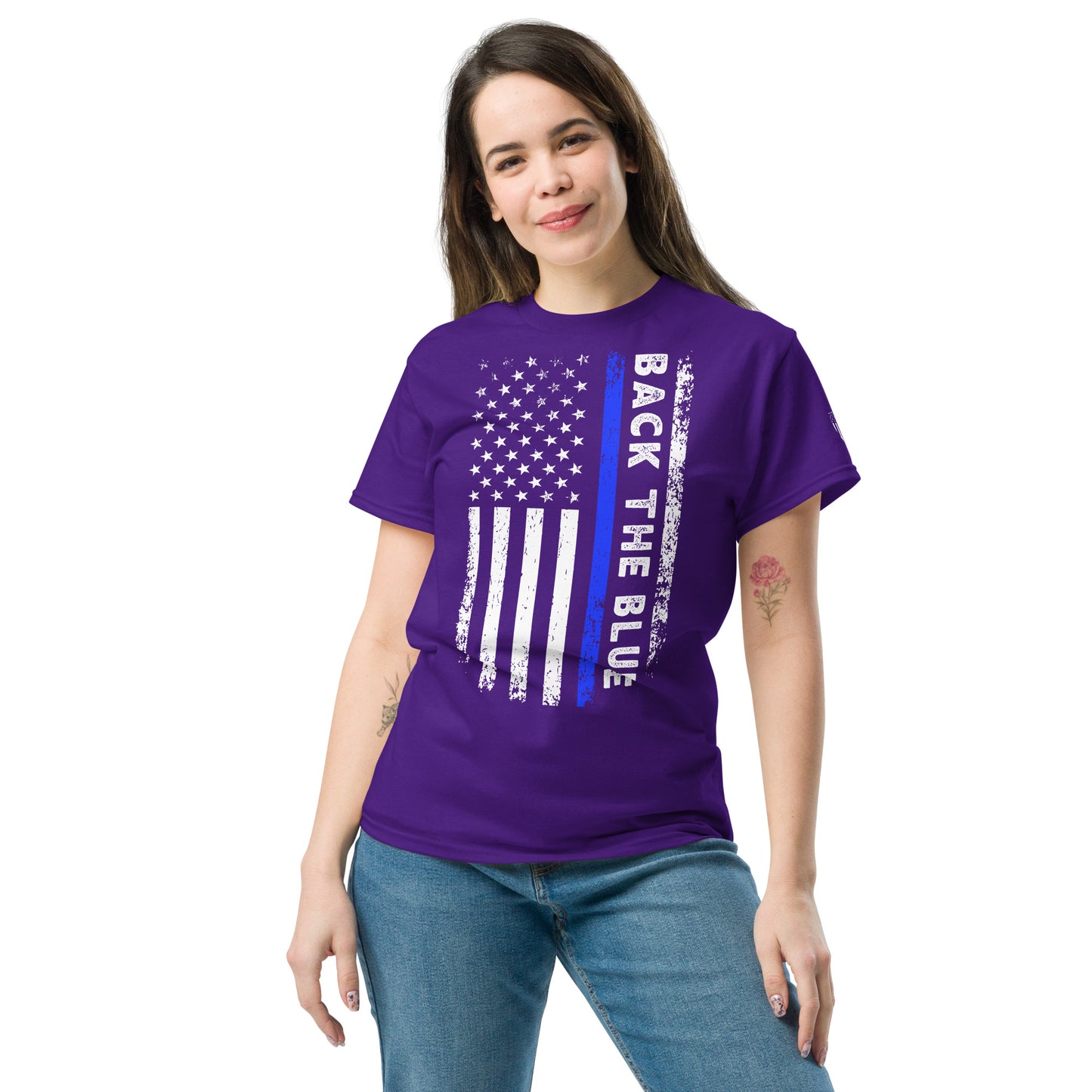 Back the Blue American Flag T-Shirt